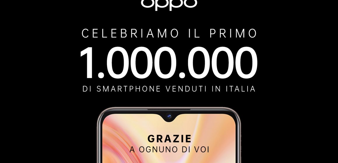Un milione di smartphone OPPO venduti in Italia