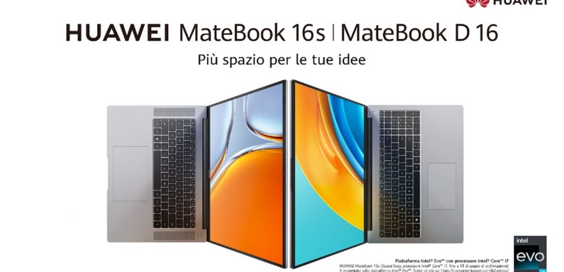Huawei lancia in Italia MateBook 16s e MateBook D 16
