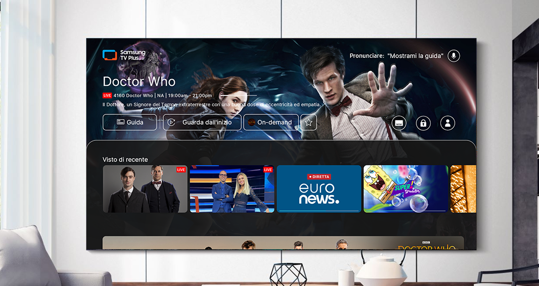 12 nuovi canali disponibili su Samsung TV Plus