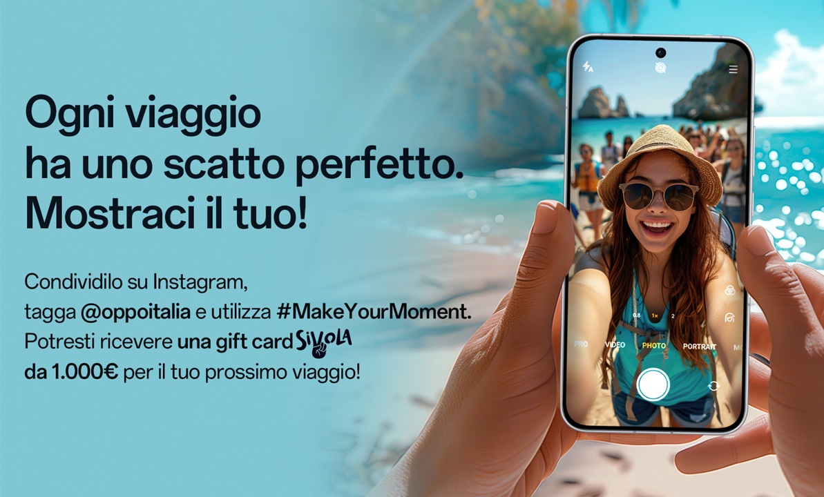 OPPO insieme a SiVola per l’iniziativa “Make Your Moment”